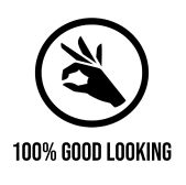 100 percent good looking icon